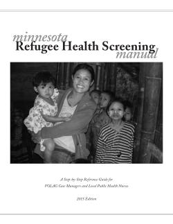 Minnesota Refugee Health Screening Manual (PDF)