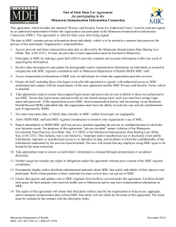 Out of State Data Use Agreement for Participating in MIIC (PDF)