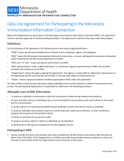 Data Use Agreement for Participating in MIIC (PDF)