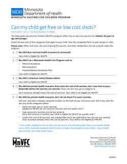 Can my child get free or low cost shots? (PDF)