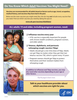 Do You Know Which Adult Vaccines You Might Need? (PDF)