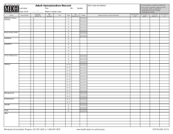 Adult Immunization Record (PDF: 151KB/2 pages)
