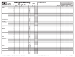 Pediatric Immunization Record (PDF: 194KB/2 pages)
