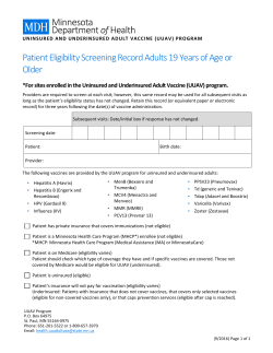 Patient Eligibility Screening Record (PDF)