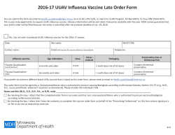 2016-17 UUAV Influenza Vaccine Late Order Form (PDF)
