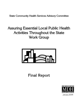Assuring Essential Local Public Health Activities Throughout the State Work Group: Final Report (PDF)