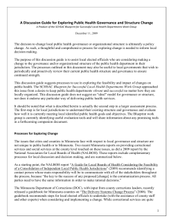 A Discussion Guide for Exploring Public Health Governance and Structure Change (PDF)