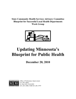 Updating Minnesota's Blueprint for Public Health (PDF)