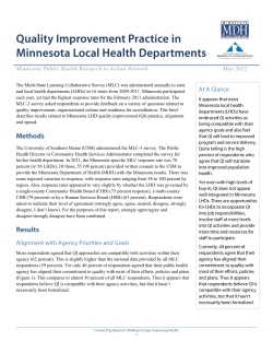 QI Practice in Minnesota Local Health Departments (PDF)