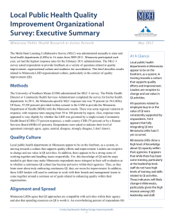 Local Public Health QI Organizational Survey: Executive Summary (PDF)