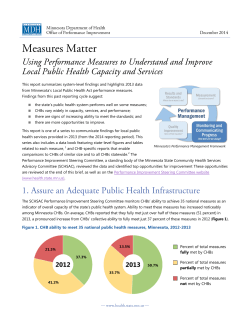 Measures Matter: Using Performance Measures to Understand and Improve Local Public Health Capacity and Services (PDF)