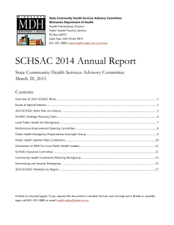2014 SCHSAC Annual Report