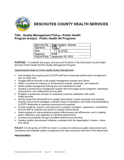 Quality Management Policy - Public Health (PDF)