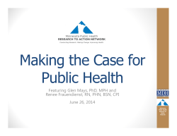 Making the case for public health (PDF)