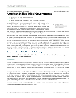 governance tribal