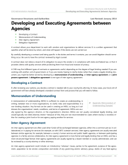 governance agreements