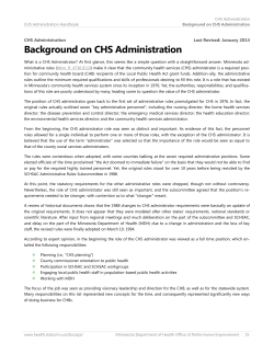 chsadmin background