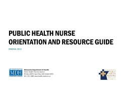 Public Health Nursing Orientation and Resource Guide (PDF)