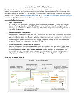 ACT ASPIRE Parent Guide