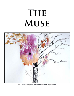 The Muse - The Literary Magazine for MBHS 2016