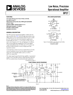 AnaDev OP27 precision opamp.pdf