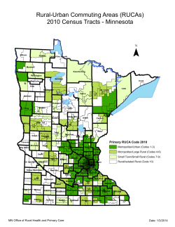 Rural and Urban Commuting Areas