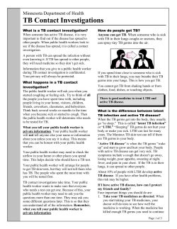 TB Contact Investigations - English (PDF:61KB/ 2 pages)