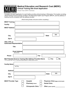 Application for Clinical Training Facilities (PDF)