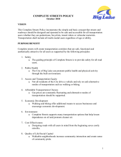 City of Big Lake 2010 Complete Streets Policy