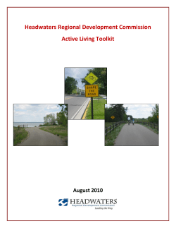 Headwaters Regional Development Commission 2010 Active Living Toolkit