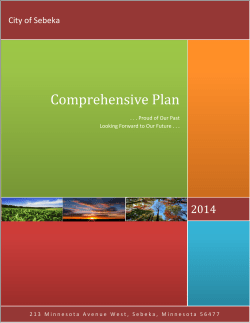 City of Sebeka 2014 Comprehensive Plan