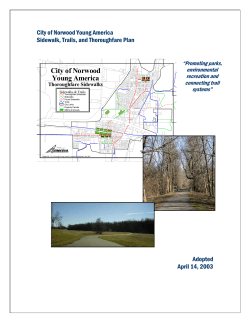 City of Norwood Young America: 2003 Sidewalks, Trails, and Thoroughfare Plan