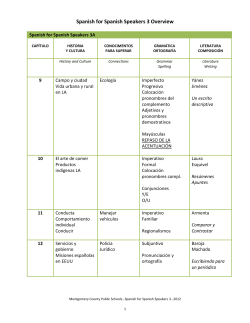 Spanish for Spanish Speakers 3 Overview