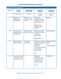 Spanish for Spanish Speakers 2 Overview