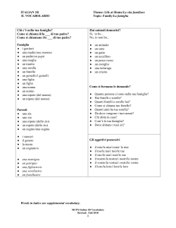 Italian 1B Vocabulary