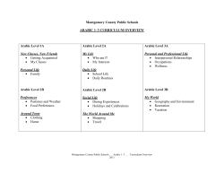 Arabic 1-3 Overview