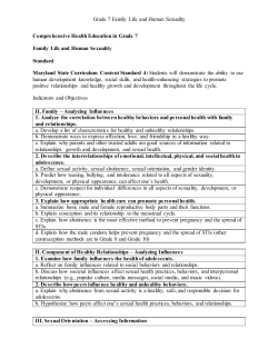 Family life and human sexuality