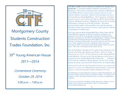 Download a copy of the Cornerstone Ceremony Program