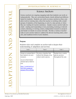 Adaptation Survival Research