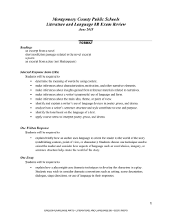 English 8B Exam Review&nbsp;for June 2015