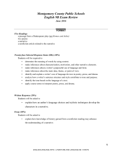 English 9B Exam Review June 2016