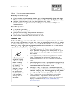 Unit 4--Commencement