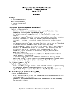 English 11B Exam Review June 2016