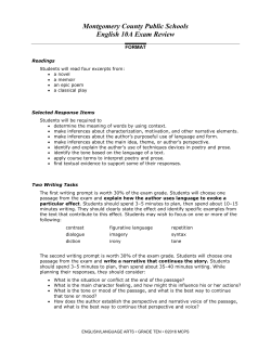 English 10A Review Sheet June 2016