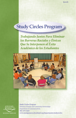 MCPS Study Circles Brochure Spanish