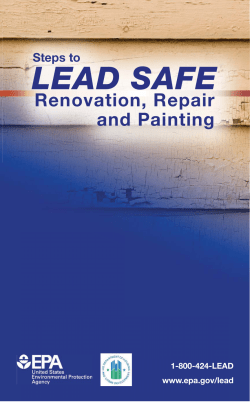 Steps to Lead Safe Remodeling, Repair and Painting (PDF: 879KB/36 pages)