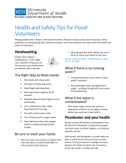Health and Safety Tips for Flood Volunteers (PDF)