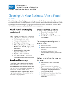Cleaning Up Your Business After a Flood (PDF)