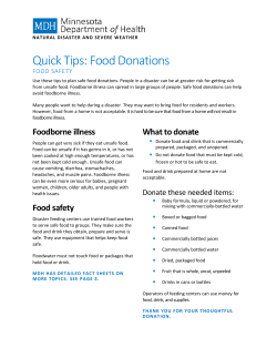 Food Donations - Food Safety (PDF)
