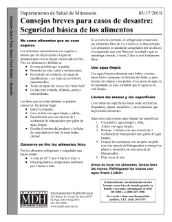 Spanish : Basic Food Safety (PDF)